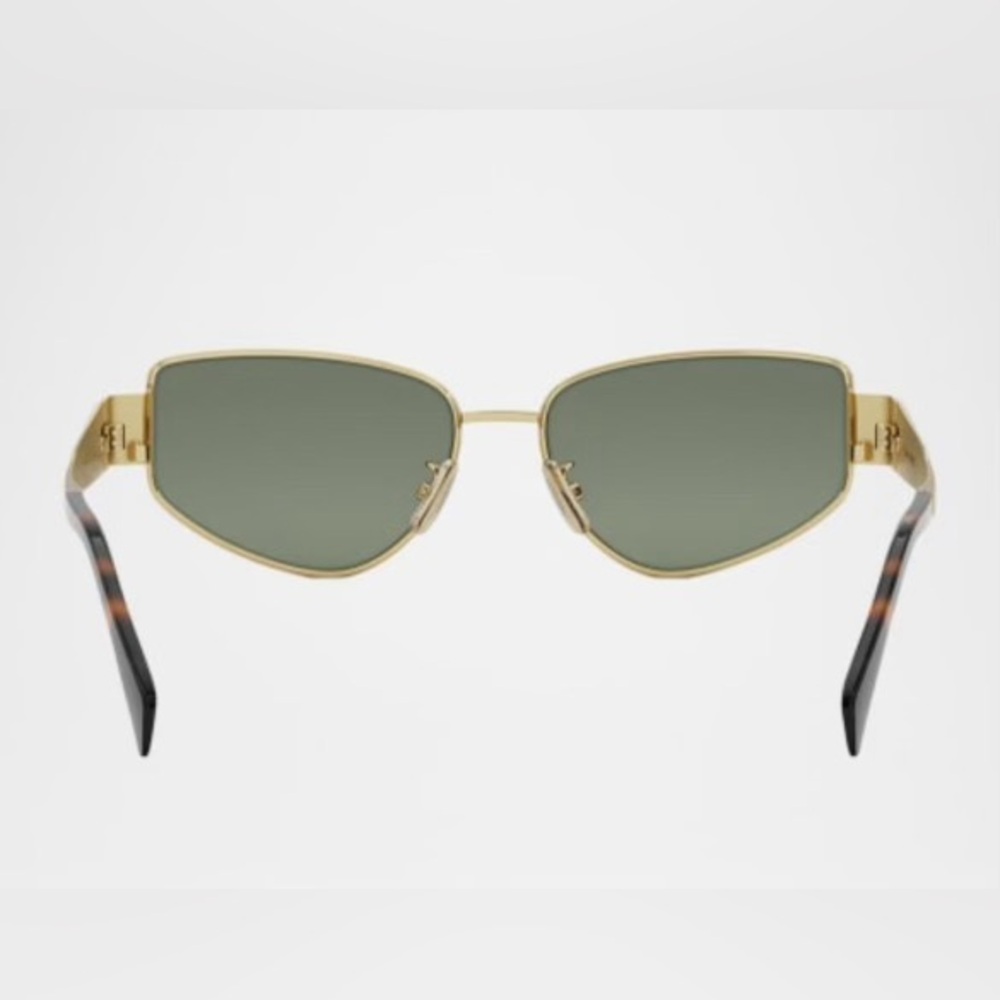 Celine Triomphe cat eye gold metal sunglasses - Picture 9 of 14